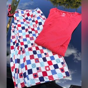 Men’s T-Shirt and Patterned Bamboo Pajama Set